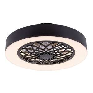 Rábalux Adonias fekete mennyezeti ventilátor LED lámpával és távirányítóval - Mennyezeti ventilátor