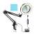 IZOXIS table clamp magnifying lamp with LED light, black