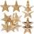 6 db-os készlet rózsaszín arany és csillogó rózsaszín arany csillag alakú karácsonyfadíszek, Springos