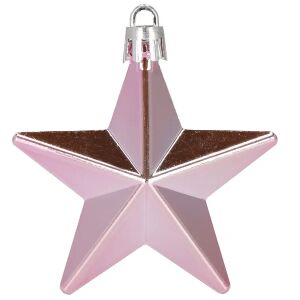 Springos rózsaszín csillag karácsonyfa dísz - Karácsony