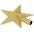 Springos gold glitter Christmas tree star topper, side view.