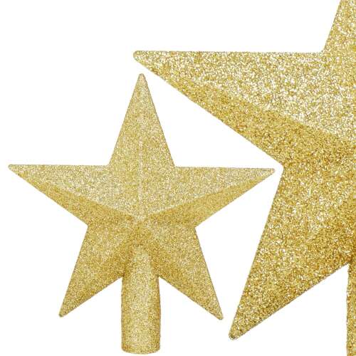 Gold glitter Christmas tree topper star, Springos