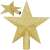Gold glitter Christmas tree topper star, Springos