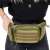 Springos military green waist bag worn by a woman