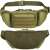 Springos tactical fanny pack, green, front and back view