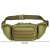 Springos tactical fanny pack, green, dimensions shown