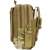 Springos tactical belt bag, camo, side view, phone holder, zipper closure