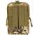 Springos tactical belt bag, camo, back view, strap with snap buttons