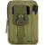 Springos tactical belt bag, olive green, with zipper closure, multiple pockets, and adjustable belt