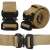 Springos tactical belt, brown, nylon, quick release buckle, close up