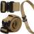 Springos tactical belt, brown, nylon, quick release buckle