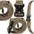 Springos tactical belt with quick release buckle, camo pattern, close-up of buckle