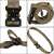 Springos tactical belt with quick release buckle, camo pattern, close-up of buckle