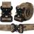 Springos tactical belt with quick release buckle, camo pattern, close-up of buckle