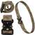 Springos tactical belt with quick release buckle, camo pattern, close-up of buckle
