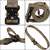 Springos tactical belt with quick release buckle, camo pattern, close-up of buckle