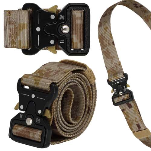 Springos tactical belt with quick release buckle, camo pattern