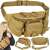 Springos waist bag, tactical fanny pack with multiple pockets, beige color