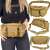 Springos waist bag, tactical fanny pack with multiple pockets, beige color