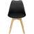 Front view of Springos black dining chair
