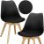 Two Springos black dining chairs with padded seats