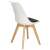 Back view of Springos dining chair with wooden legs