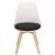 Front view of Springos dining chair with wooden legs