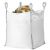 Springos 1200L white garden bag with lifting loops filled with rocks
