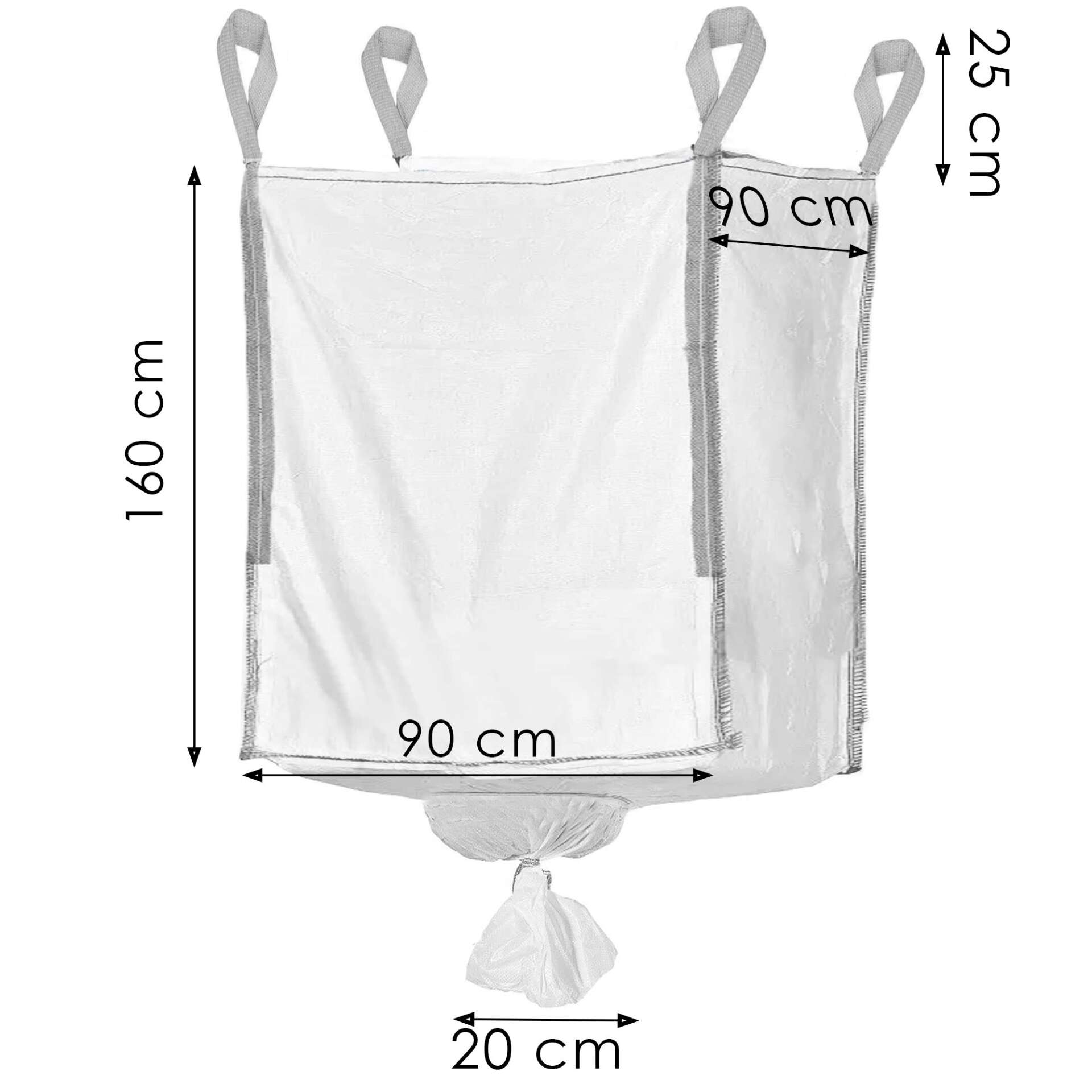 Springos nyitható aljú Kerti Gyűjtőzsák erősített füllel 1300L 16...