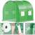 Springos greenhouse tunnel cover, 2 x 2 x 2 x 2 m, green, with zipper, windows, and ground anchors