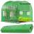 Springos greenhouse tunnel cover, 2 x 2 x 2 x 2 m, green, with plants inside and rolled up