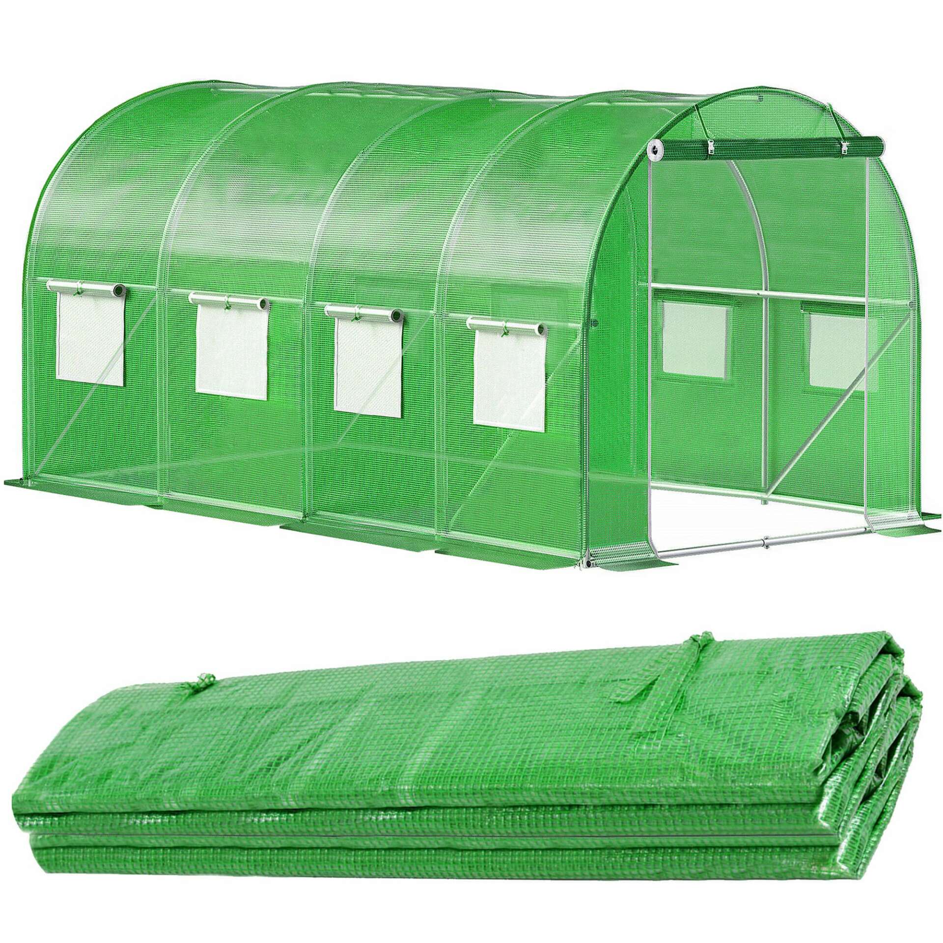 E-shop Springos skleníková fólia 4,5x2x2m, UV chránená - zelená