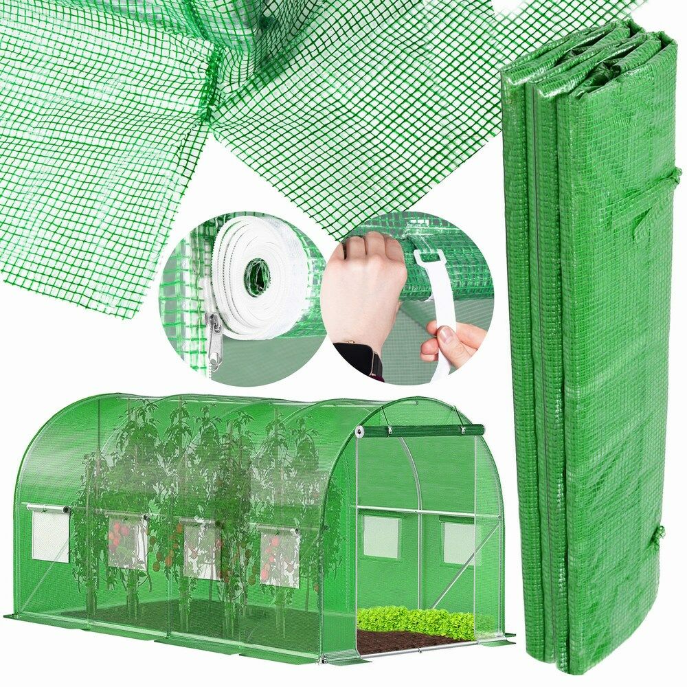 Springos Üvegház Fólia 4,5x2x2m, UV védelemmel ellátott - Zöld