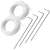 Springos greenhouse accessories: 4 metal stakes and 2 rolls of white string