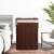 Springos bamboo laundry basket with lid, brown, 72 liters, in bedroom