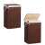 Springos bamboo laundry basket with lid, brown, 72 liters, two baskets