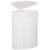 White bamboo laundry hamper with lid open, Springos