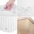 White bamboo laundry hamper details, Springos