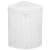 White bamboo laundry hamper with lid closed, Springos