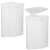 White bamboo laundry hamper with lid, Springos, two views