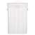 White bamboo laundry hamper with lid and rope handles