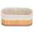 Springos bamboo storage basket with fabric lining