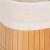 Close-up of the Springos bamboo storage basket with fabric lining