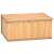 Springos bamboo storage box with lid closed, light brown color