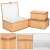 Springos bamboo storage boxes, set of 3, different sizes, with lids open and closed, close-up of the corner