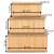 Springos bamboo storage boxes, set of 3, different sizes, with dimensions shown