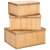 Springos bamboo storage boxes, set of 3, stacked