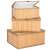 Springos bamboo storage boxes, set of 3, stacked