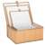 Springos bamboo storage boxes, set of 3, with all boxes open