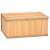 Springos bamboo storage box with lid closed, top view